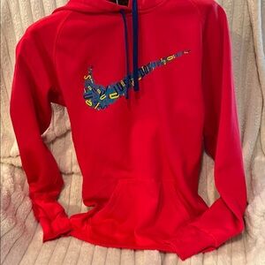 Nike Fushia Hoodie with Multicolor Logo